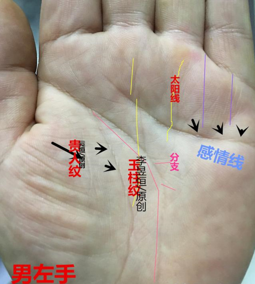 手相玉柱纹3种特征一生钱财不断事业有成