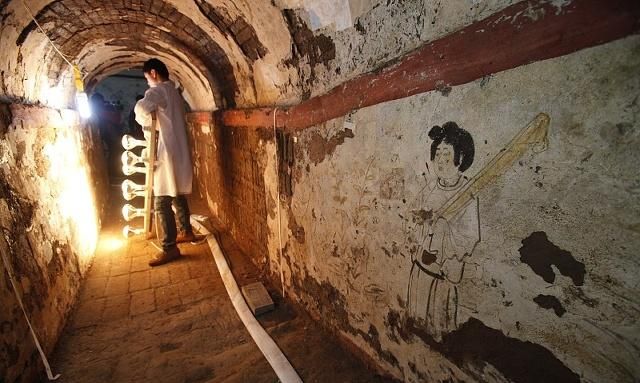 唐永泰公主墓壁画手绘版本人练习作品