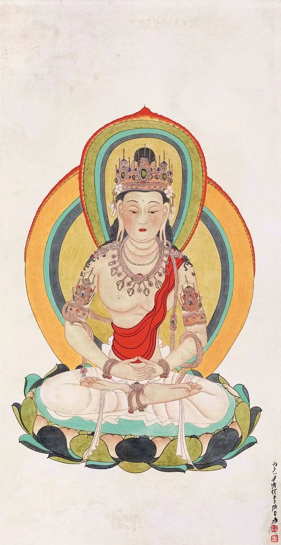 张大千临摹敦煌壁画全集|地狱|菩萨|设色_新浪新闻