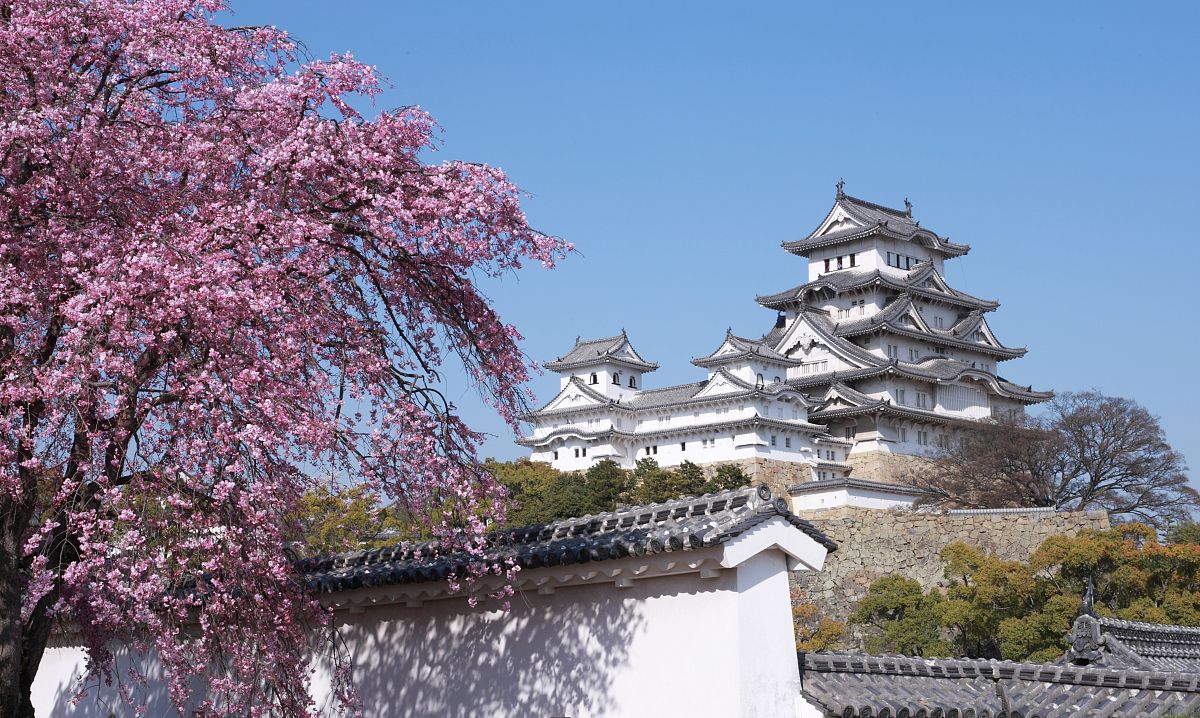 日本第一城姬路城古朴的建筑与美景相互映衬彰显刚柔相济的美感