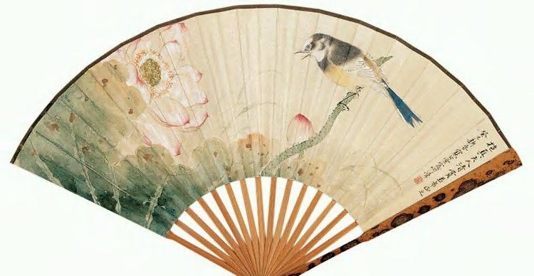 传世经典动静自如绚烂多姿江寒汀花鸟扇面画欣赏