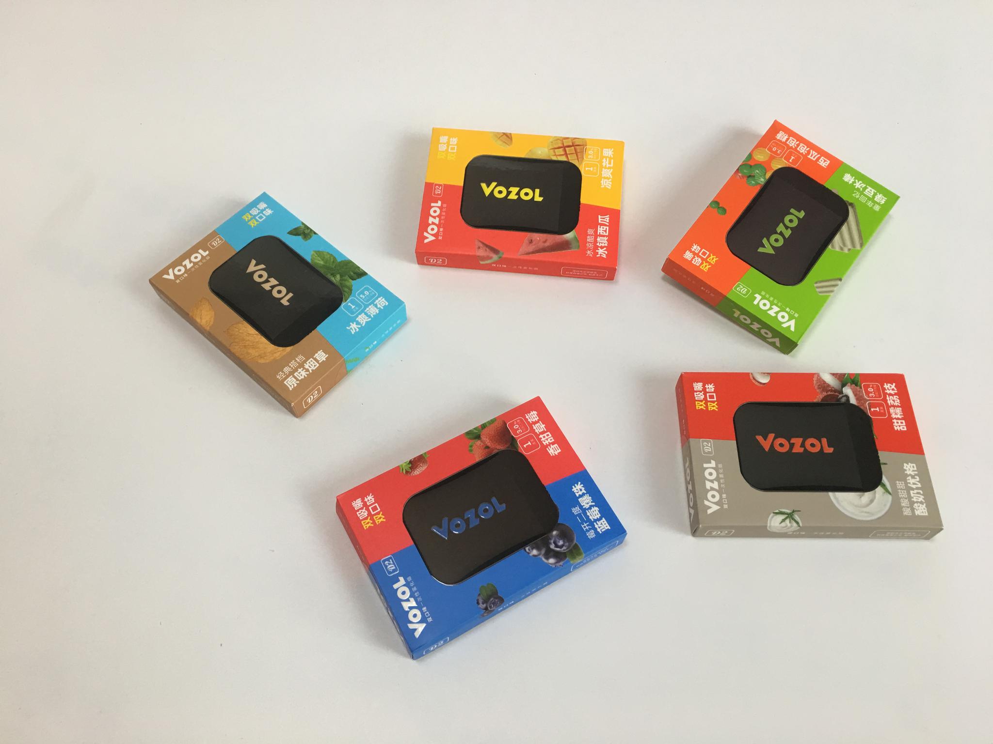 vozol微纵d2一次性电子烟一机双吸嘴双口味