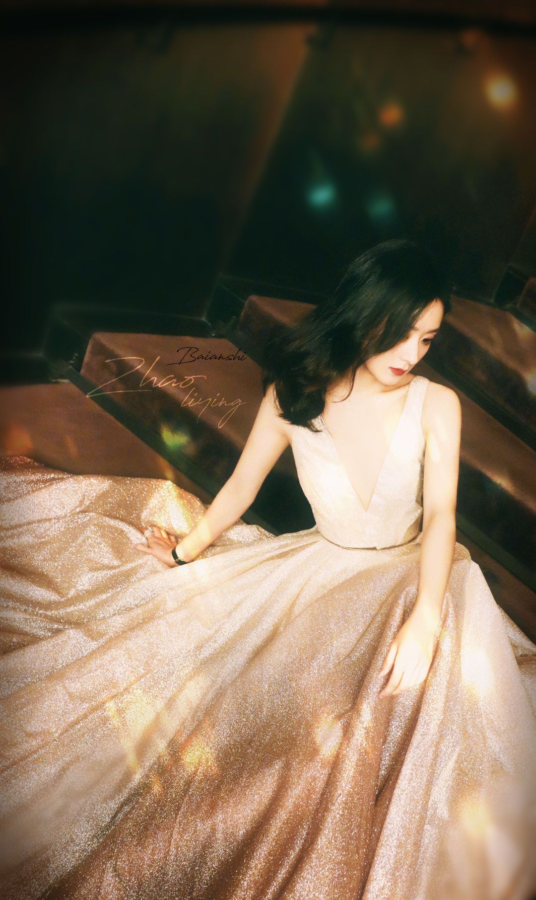 赵丽颖星星锁骨太美了,简直仙女下凡