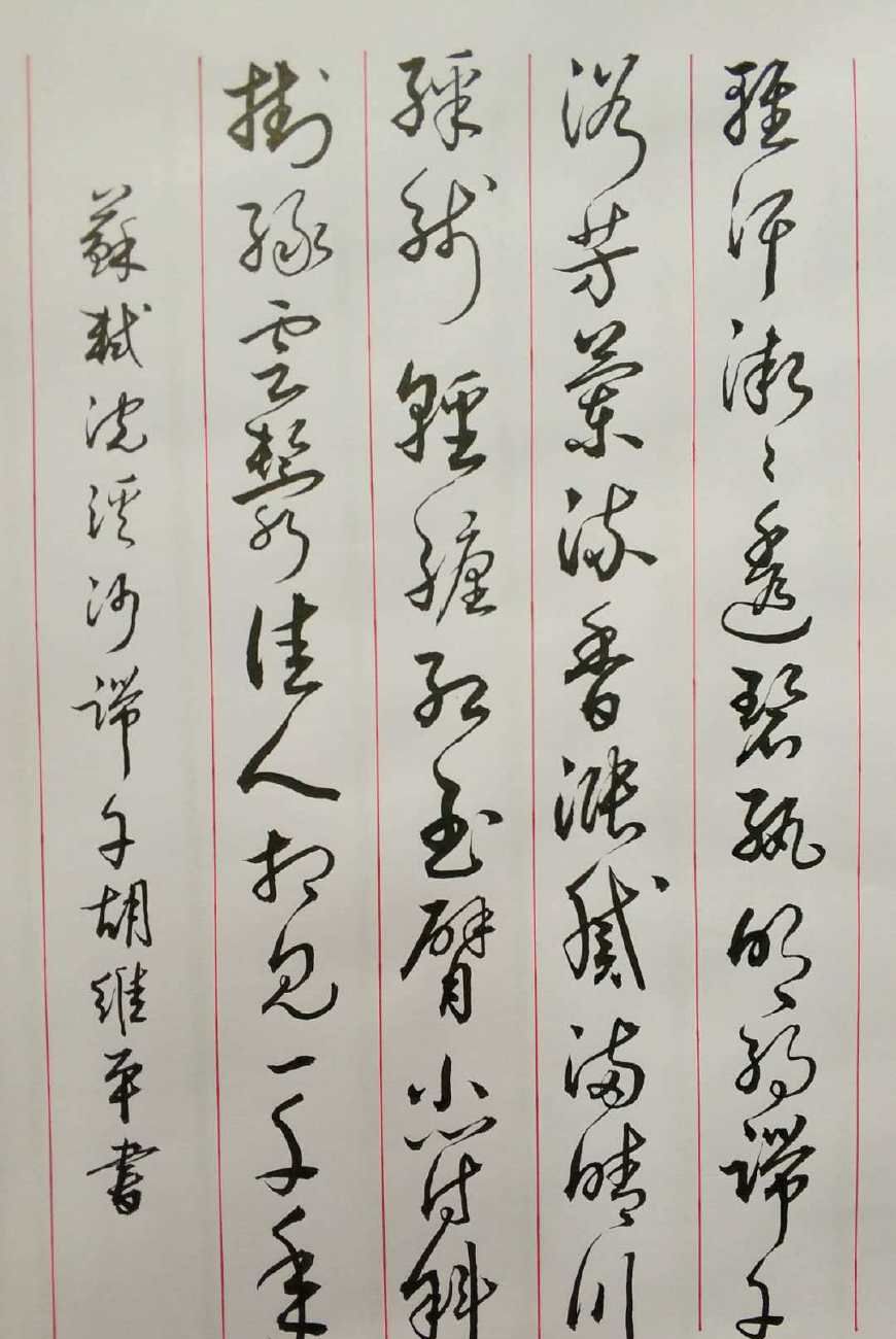 胡维平草书作品苏轼浣溪沙端午