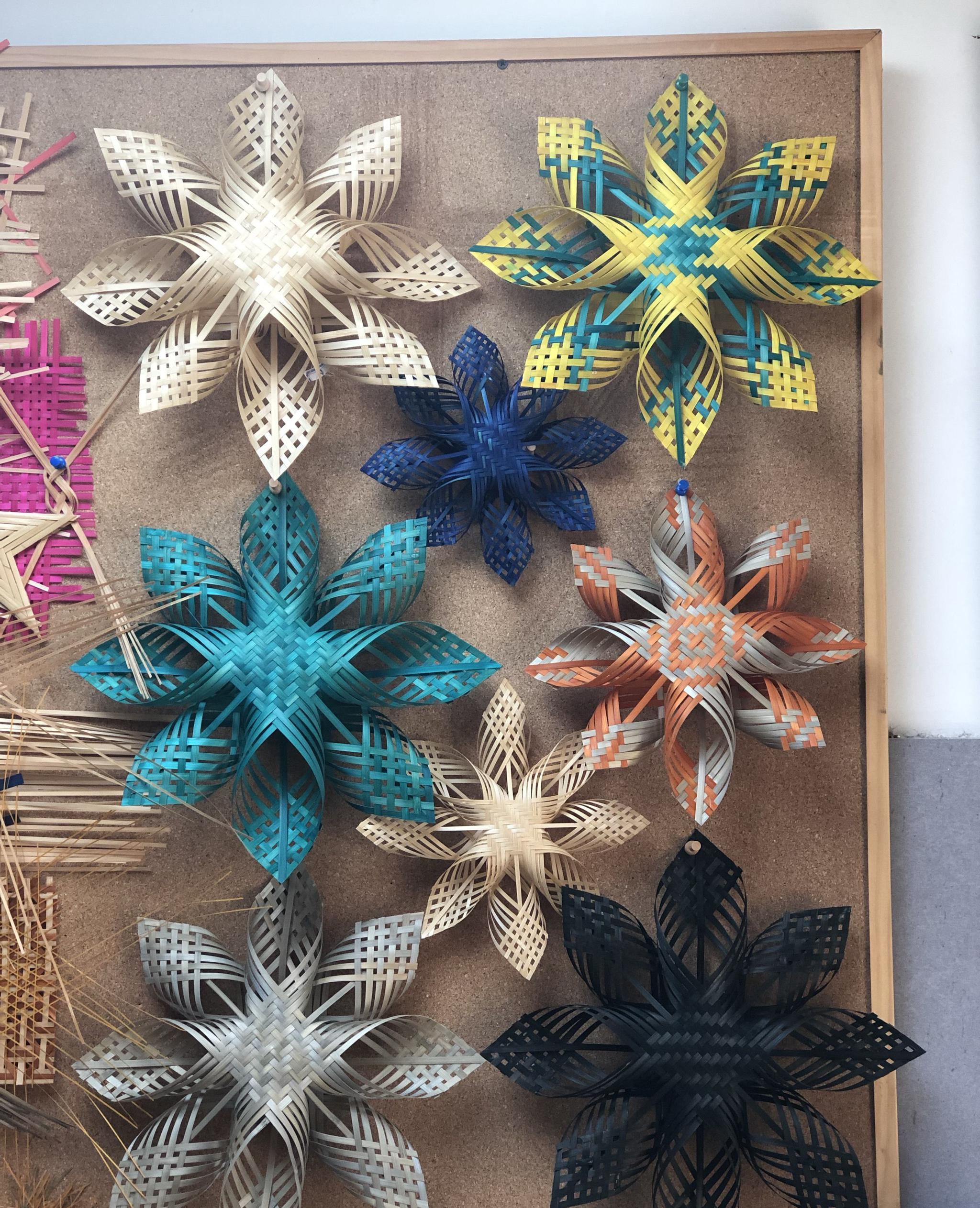 竹编雪花,迎元旦