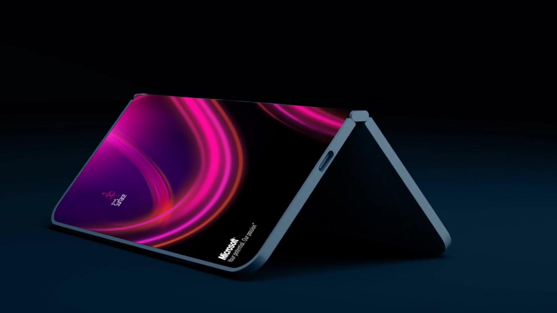 微软surface phone可折叠双屏幕手机曝光:机身可单手握持