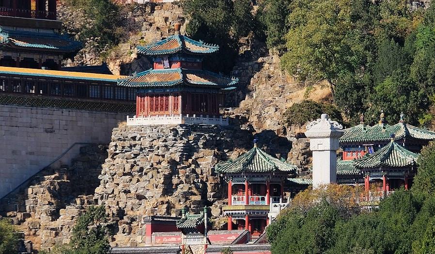 清漪园建筑转轮藏,殿顶上立着琉璃福禄寿三星|木塔|万寿山|转轮_新浪