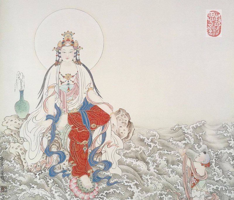 佛教绘画名家王定理先生的工笔佛像画作欣赏