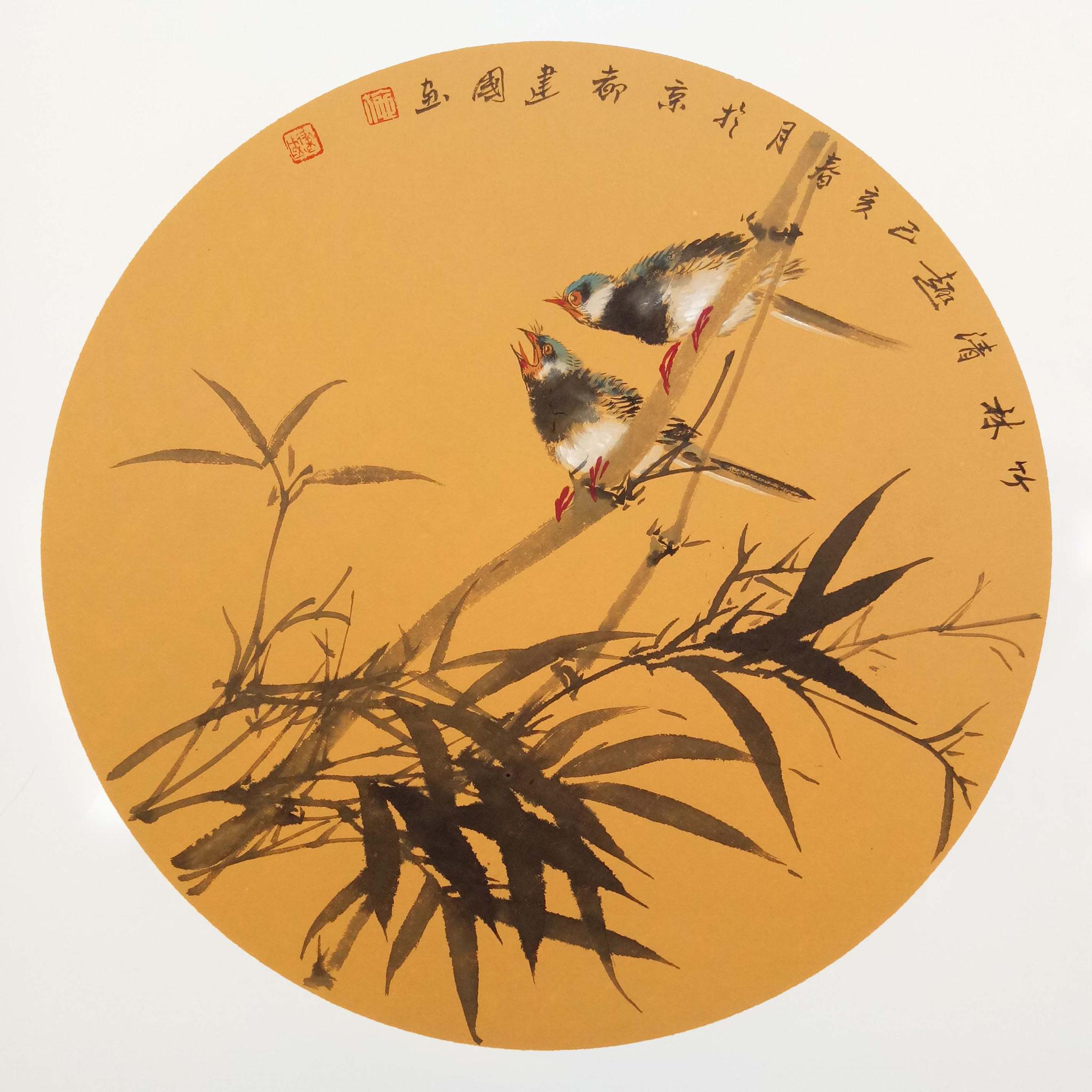 画家施建国的花鸟小品,生动有趣,每一幅都是精品