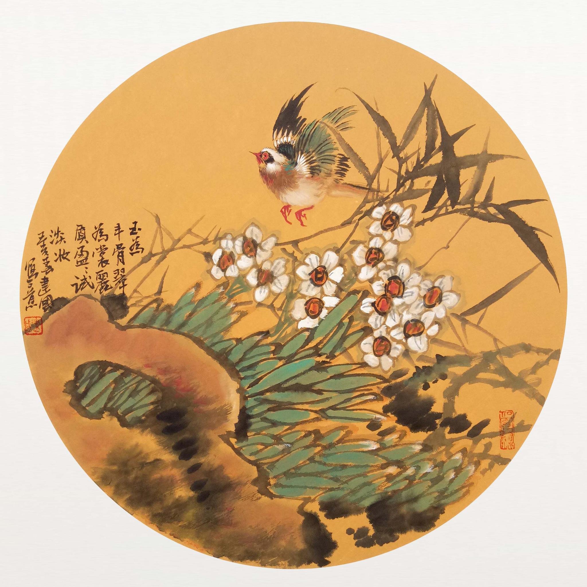 画家施建国的花鸟小品,生动有趣,每一幅都是精品