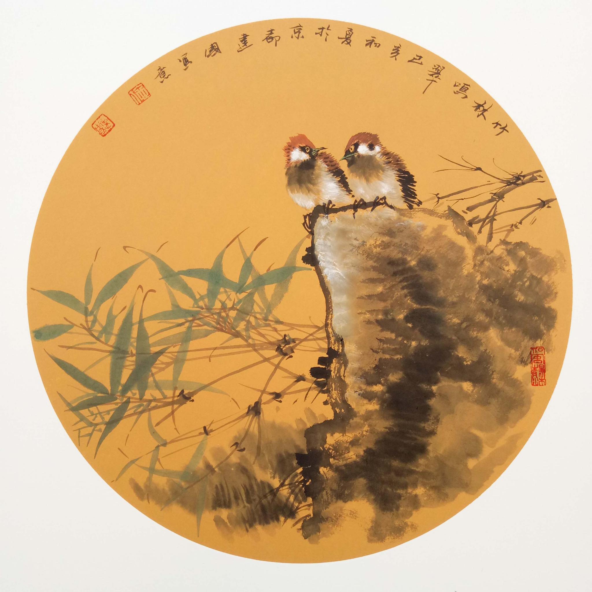 画家施建国的花鸟小品,生动有趣,每一幅都是精品