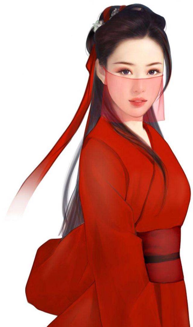 古风女子手绘白衣倾城 粉衣清纯 黑衣女子更显霸气