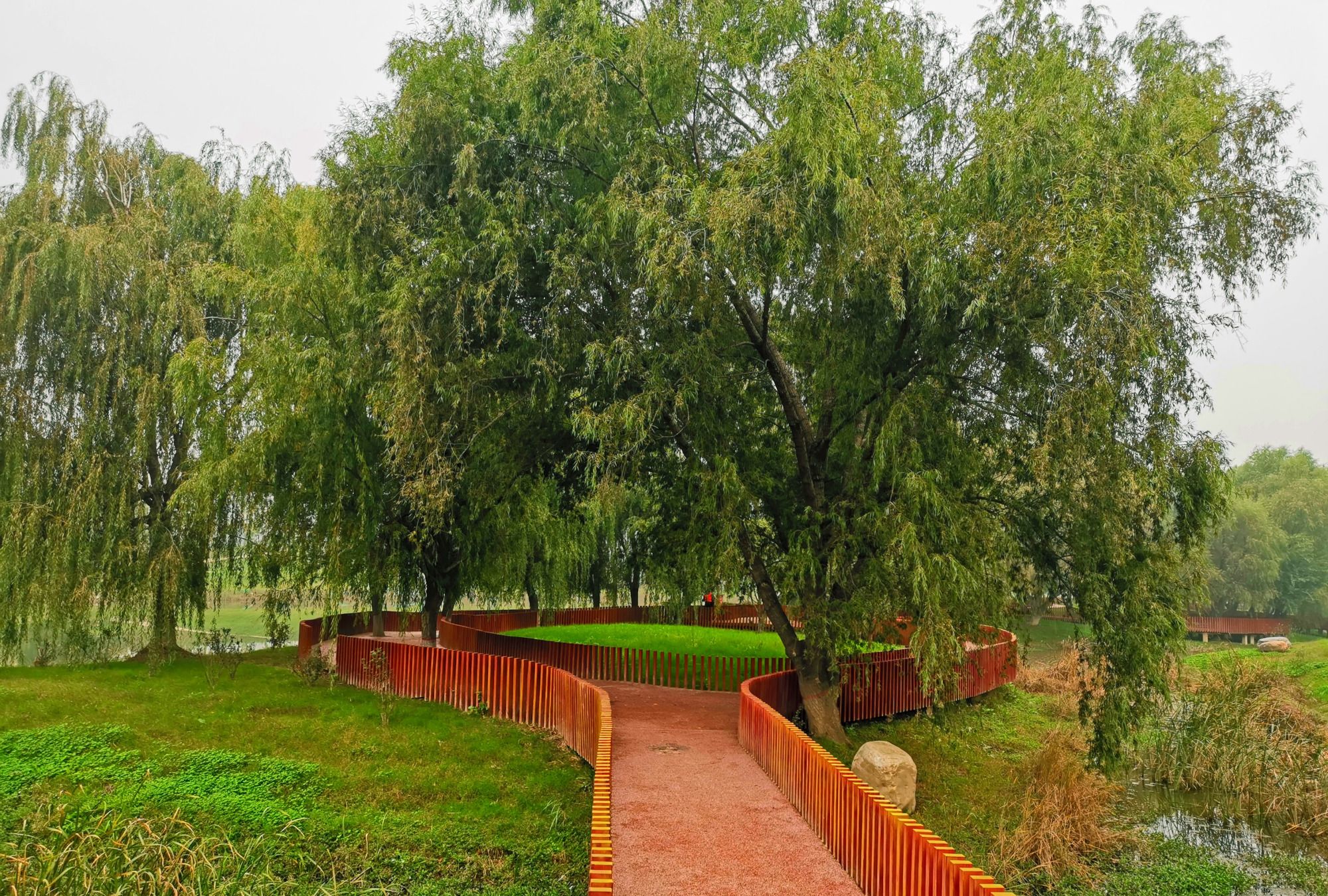 咸阳世纪大道处,展现不一样的沣河美景_高清图集_新浪网