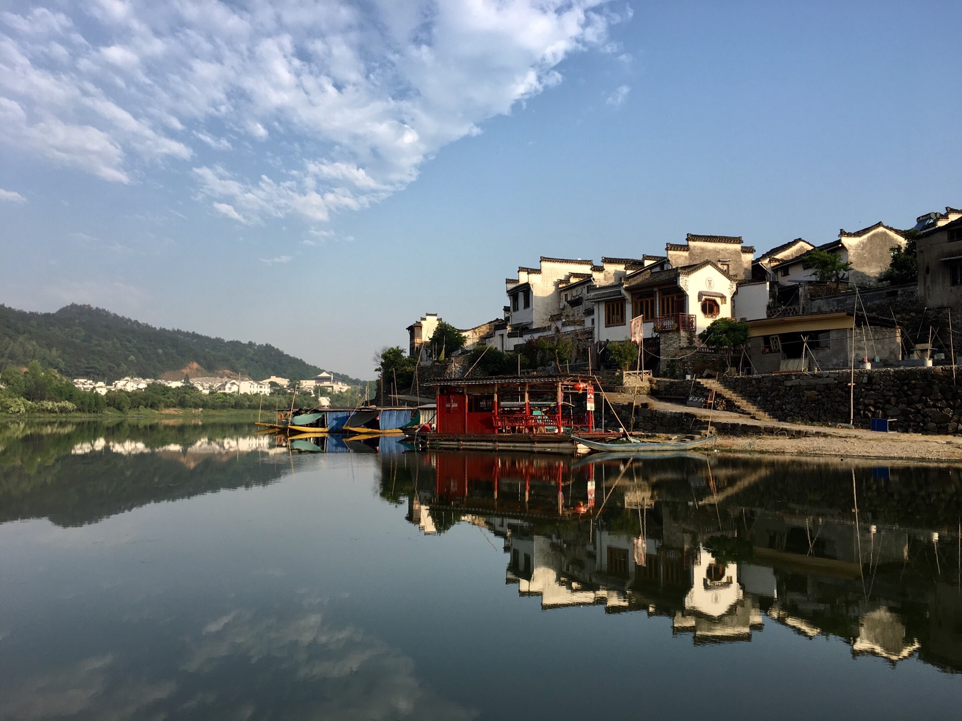 徽派古建筑村落之 安徽省 黄山市 渔梁坝