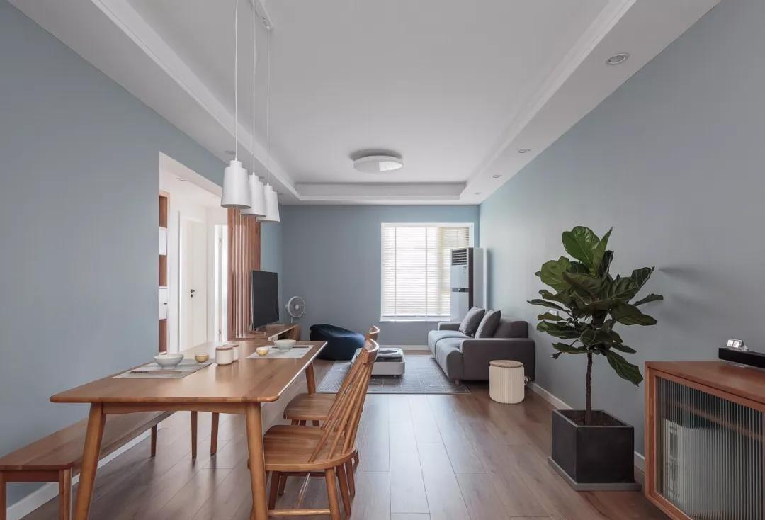 90简单木纹装饰效果图,灰蓝原木色极致享受!