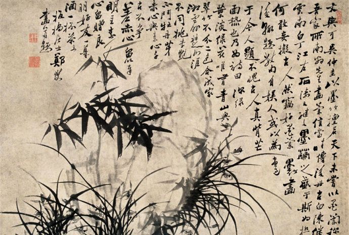 清代扬州八怪之一郑板桥画兰竹作品欣赏