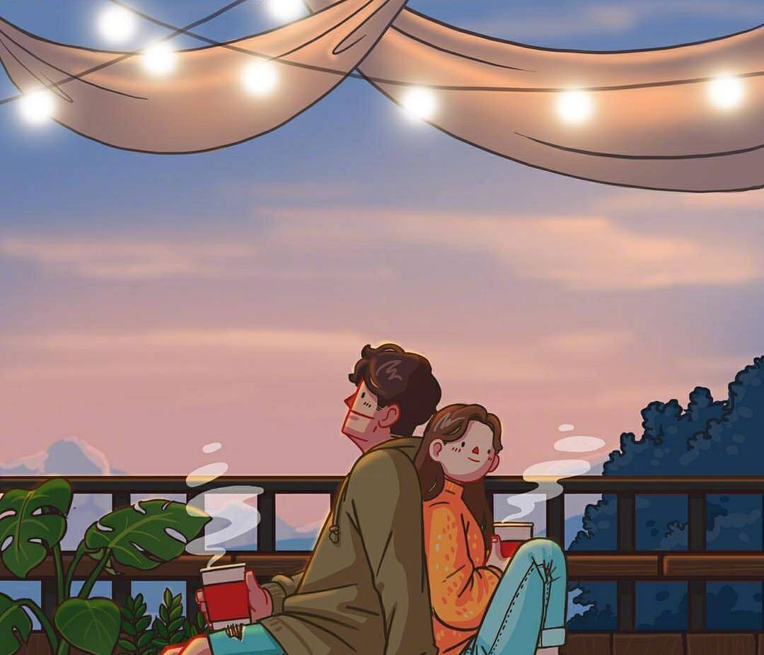 背景图系列温馨又有点可爱小心机的情侣朋友圈背景