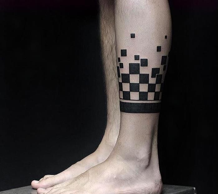 一圈的纹身一周的纹身三百六十度的纹身真好看腿环臂环环一周