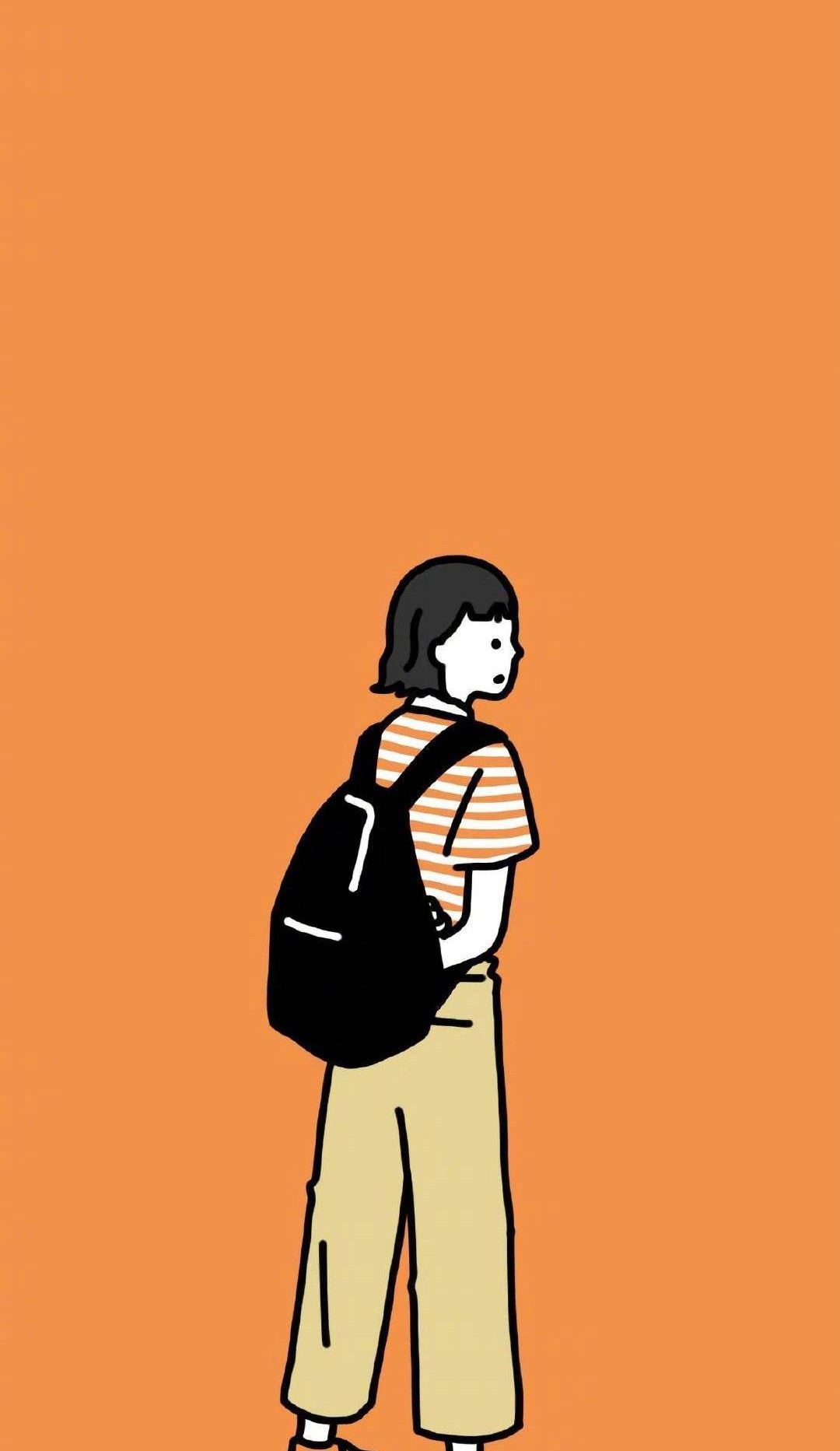 简约插画手机锁屏壁纸
