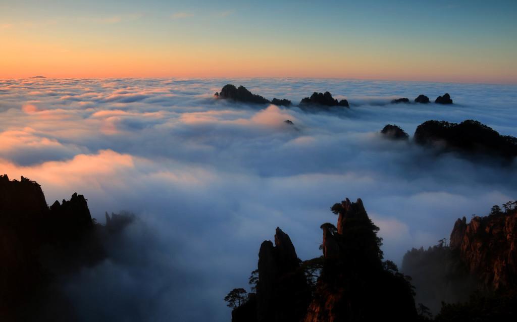 冬日黄山云海蔚为壮观|云海|黄山风景区|怪石_新浪新闻