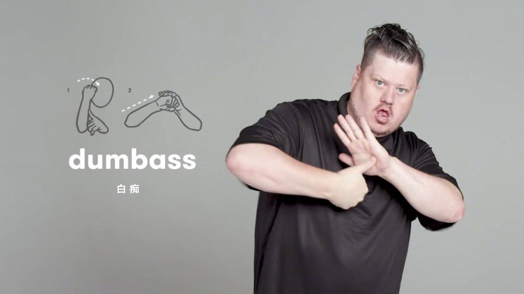 教你看懂手语脏话这个是脏话来的小孩子不可以学哦简单粗暴