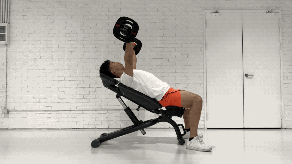 第三个动作是站立推举。