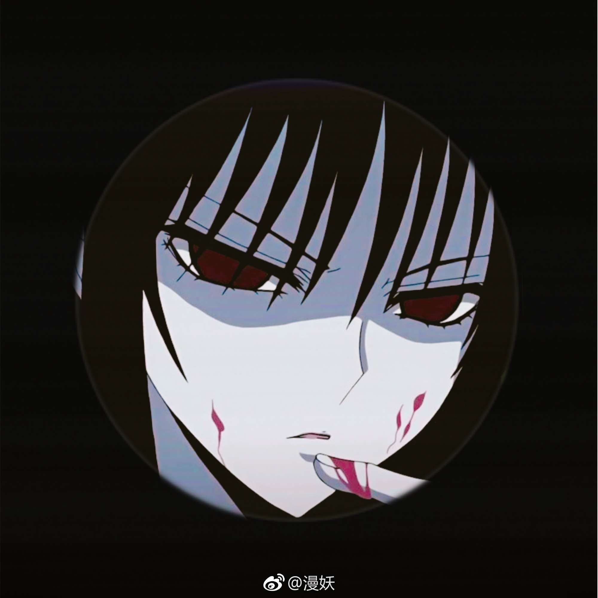 动漫头像女头黑色系黑暗风 滑头鬼之孙千年魔京 羽衣狐