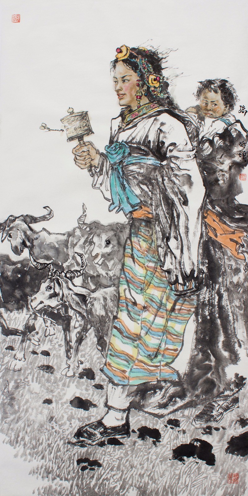 名家孙培增先生人物作品赏析