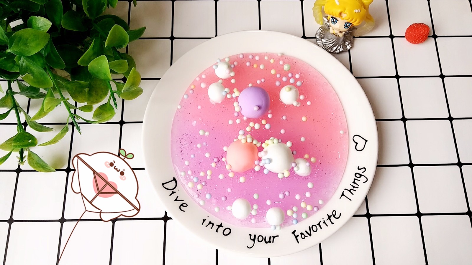 无硼砂星空团子球球泥教程,粘土就能做,还能变成黄油泥