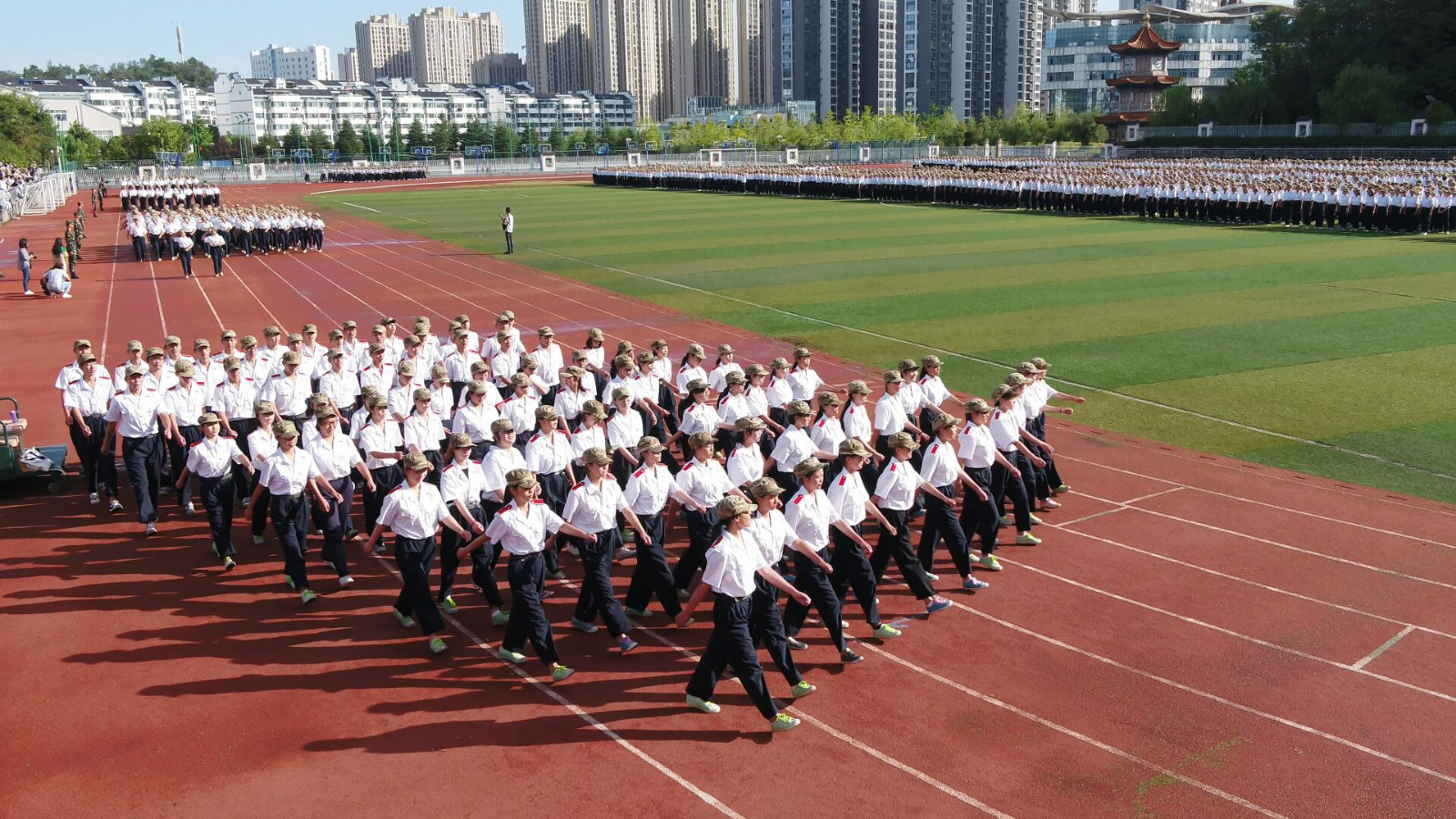 2018级军训成果汇报之方阵(航拍)