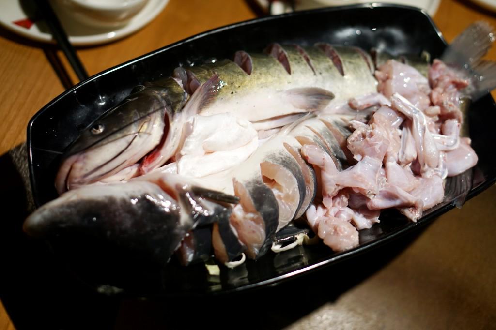 其中主打鱼类又分为江团,黑鱼,桂鱼,鮰鱼,黄鸭叫,牛蛙几种,品种丰富