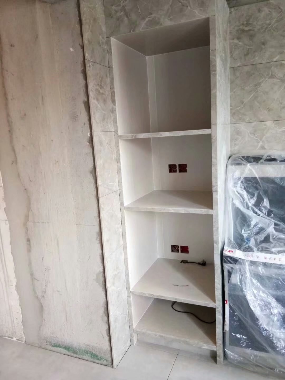 紫金观邸,砖夹橱柜,高柜,卫生间砖砌小隔板都有哦