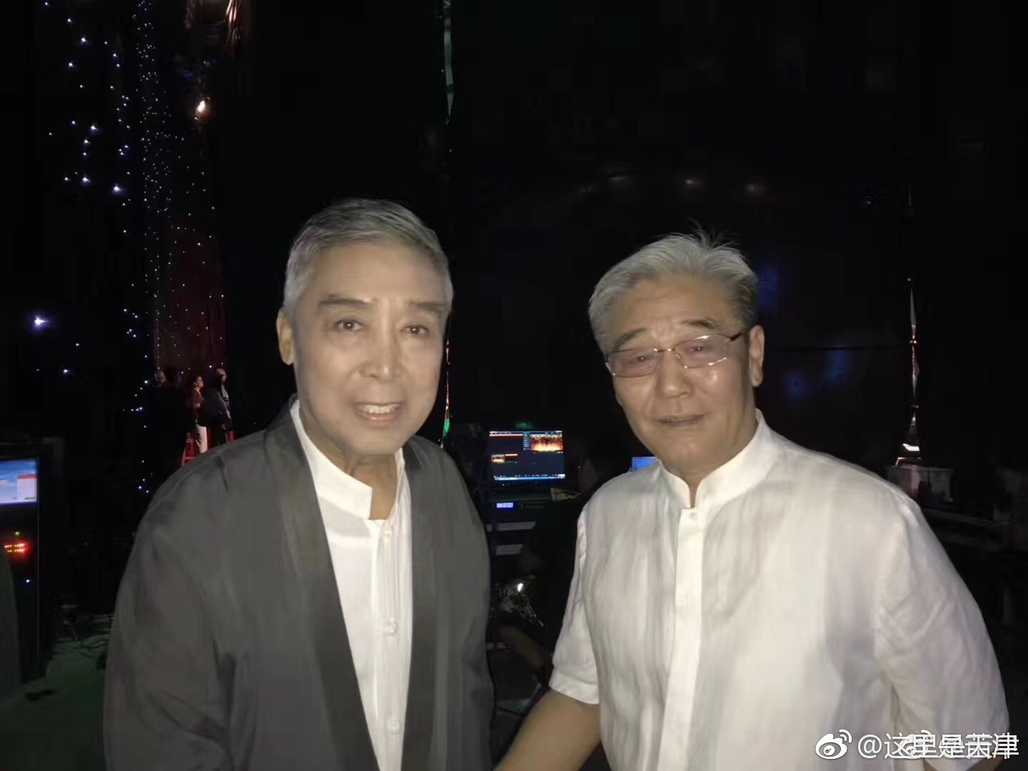 庆祝天津市曲艺团成立65周年的活动上师胜杰和马志明的合影