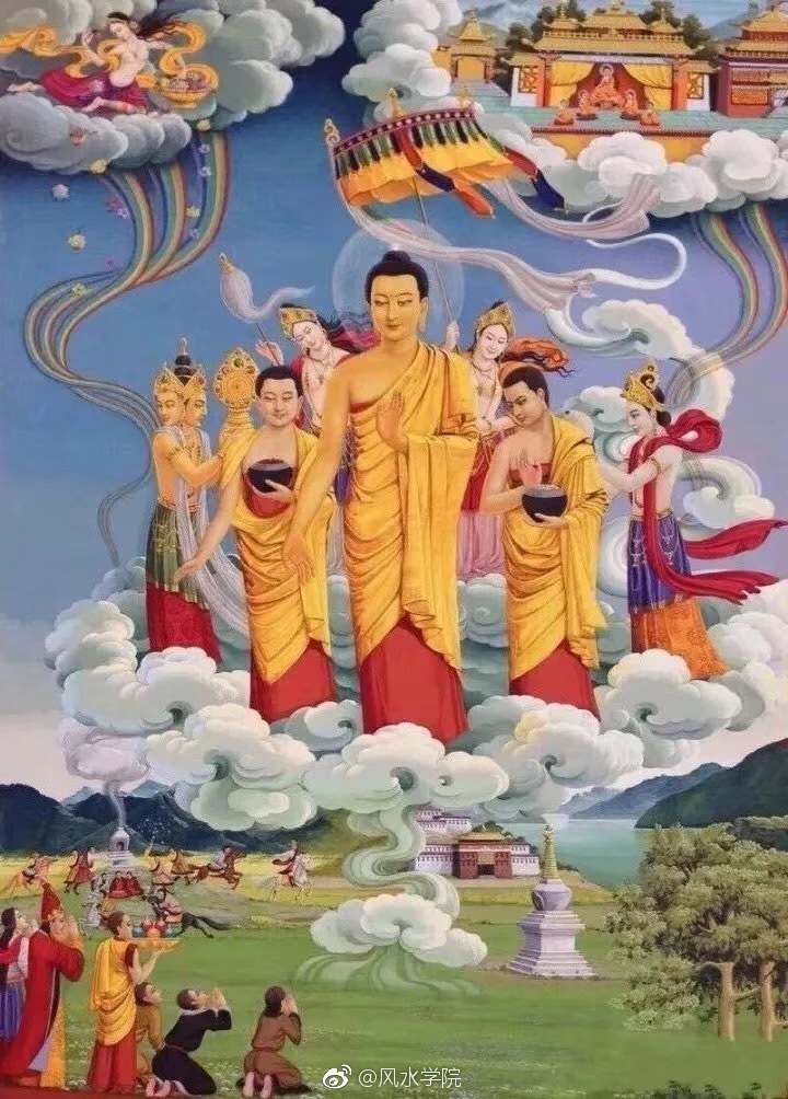 今天是佛教天降日,至尊伟大的人天导师释迦牟尼佛从天上重返人间