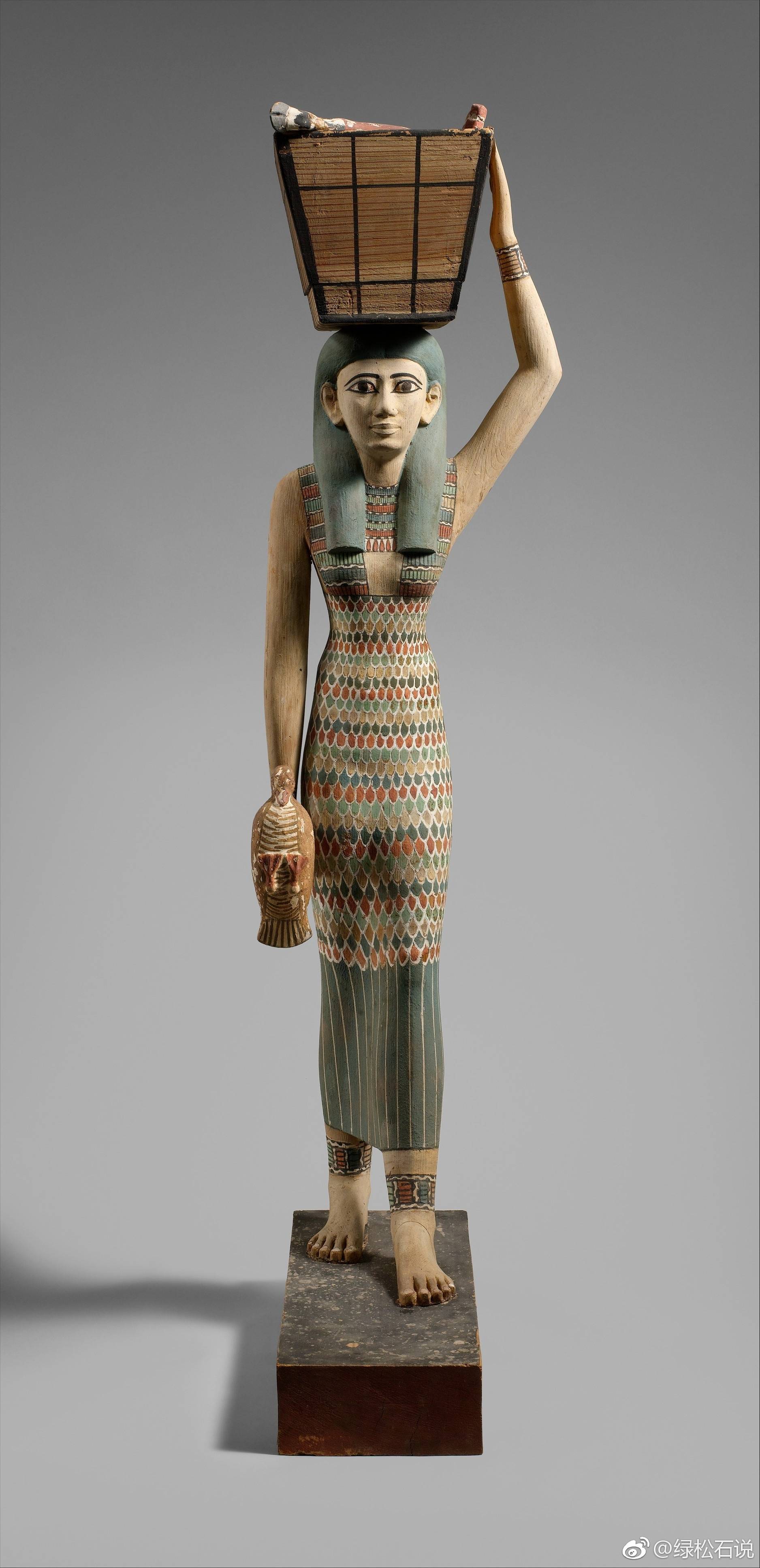 古埃及彩绘木雕像,第十二王朝时期,大都会艺术博物馆藏|大都会艺术