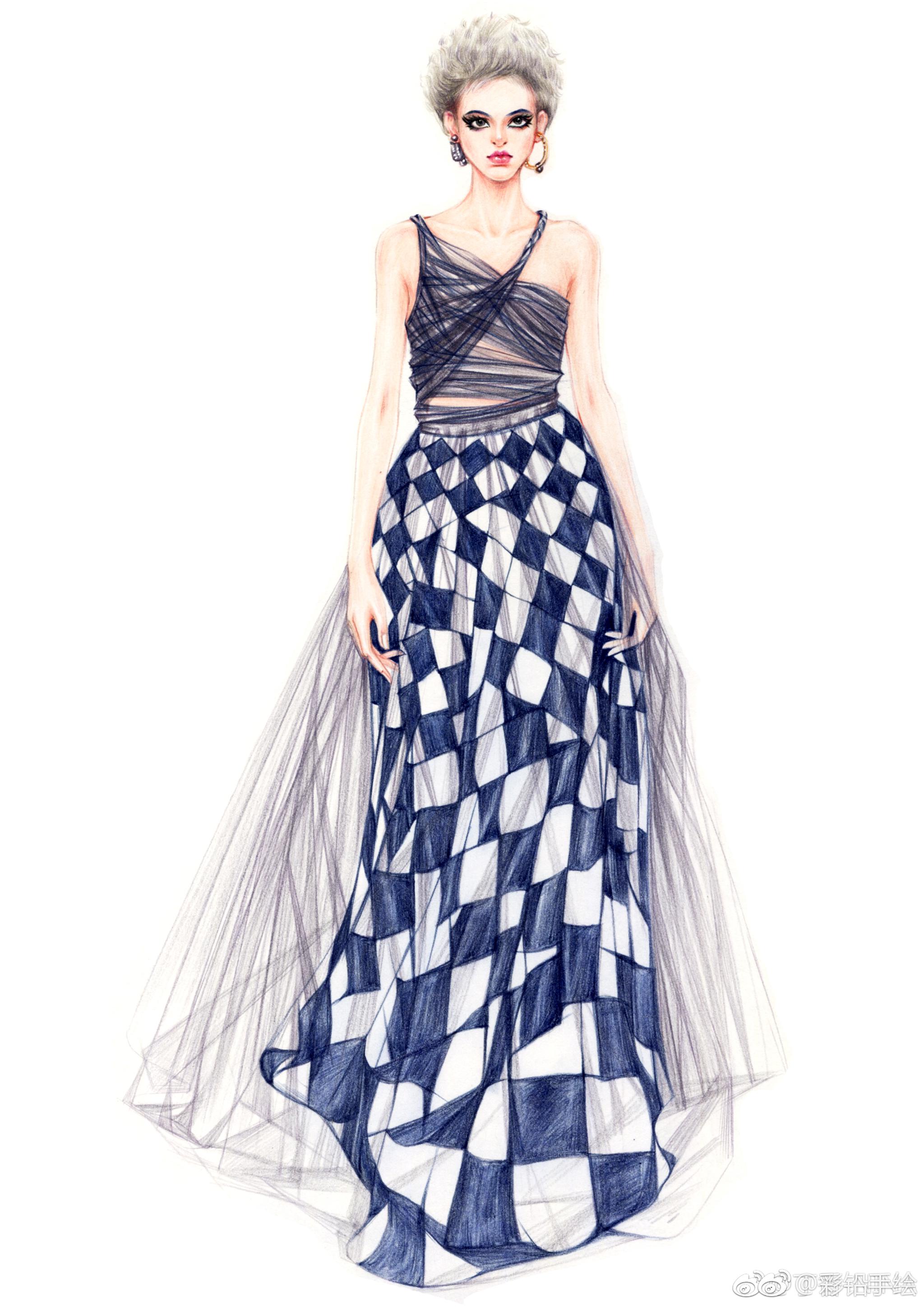 格子纱质案例绘制分享作者