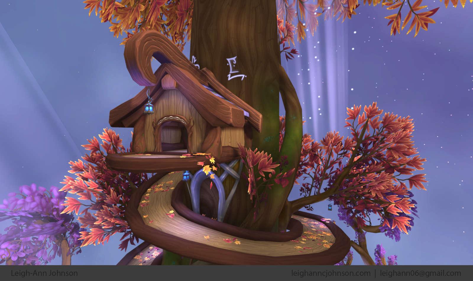 家使用虚拟4的引擎创造了暗夜精灵居所短暂的梦