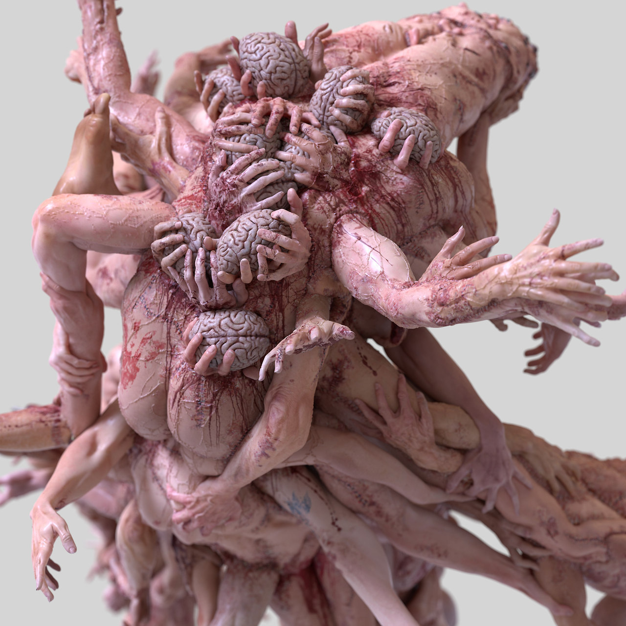 艺术家leegriggs为燕麦工作室的三部大火短片中怪物所制作的模