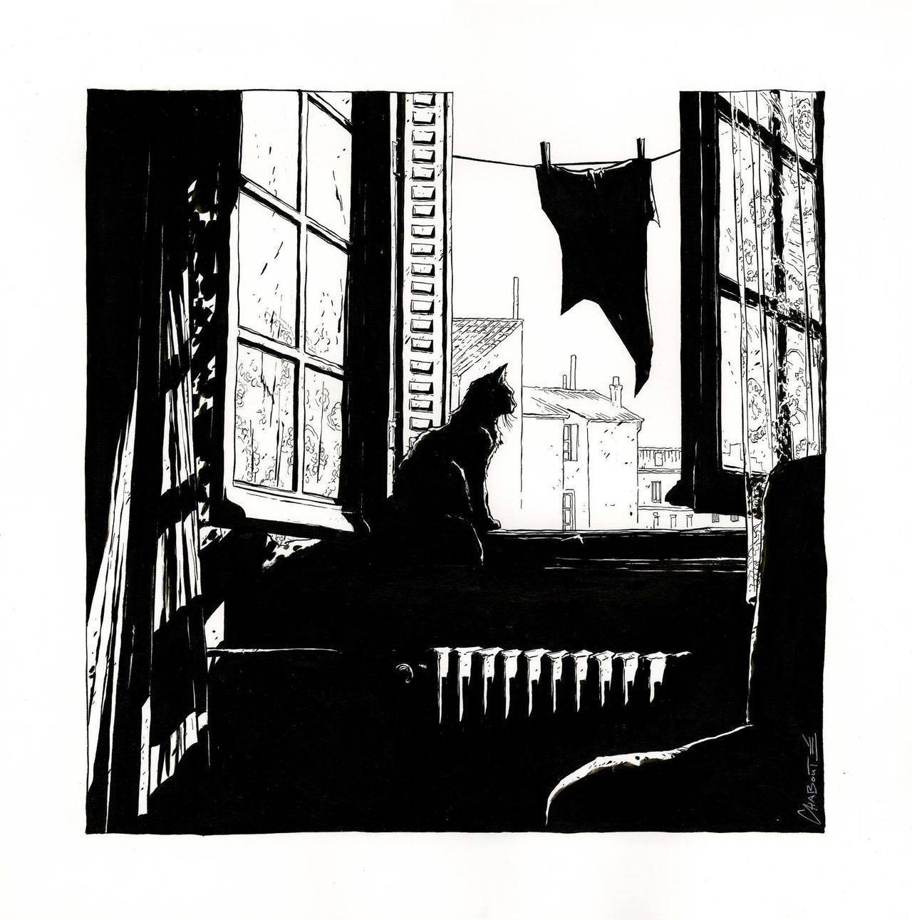 窗外的世界插画christophechabouté