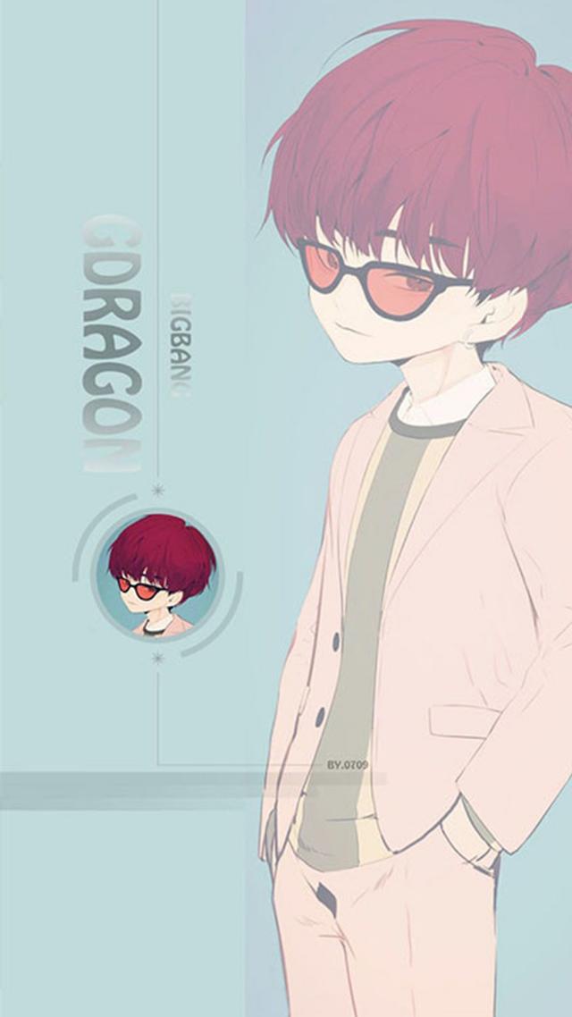 卡通帅哥权志龙手机竖屏壁纸