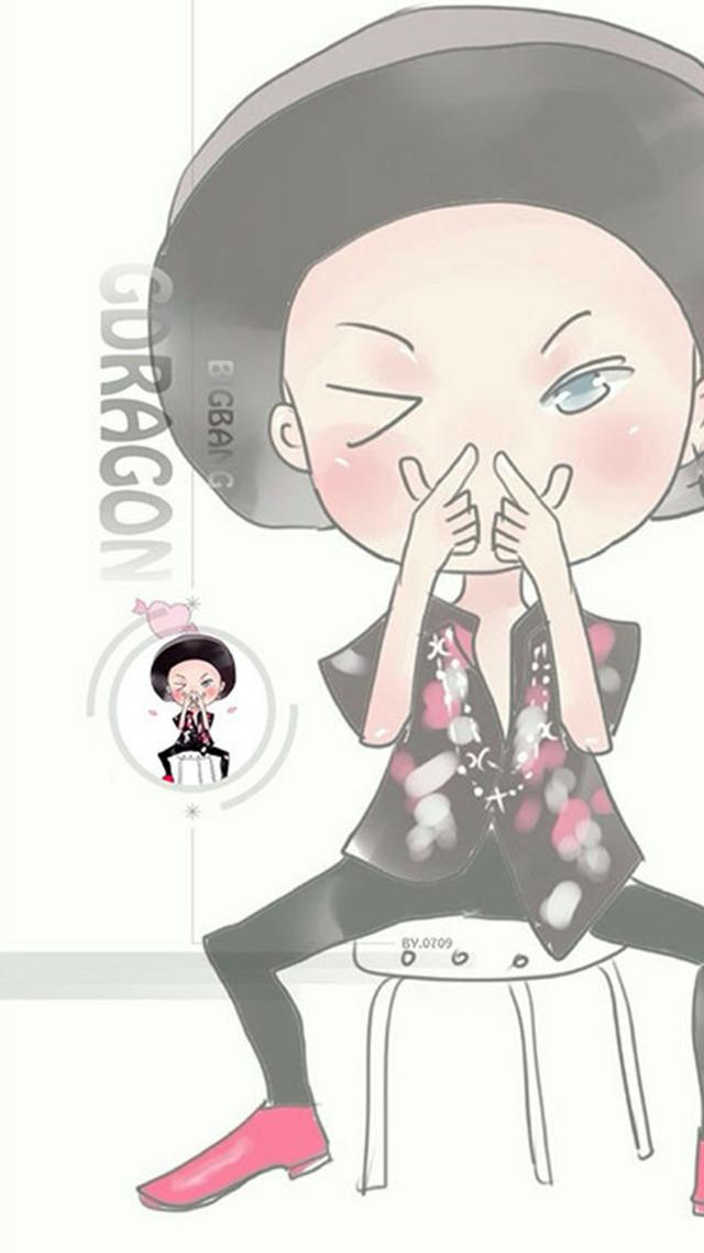 卡通帅哥权志龙手机竖屏壁纸