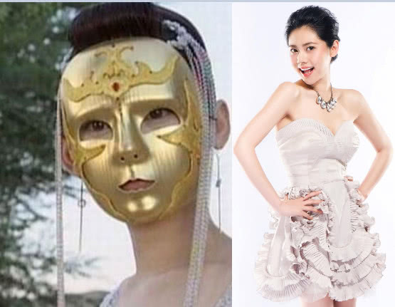 在观众心目中留下了深刻的印记,她的"石观音"戴着面具显露出了一股