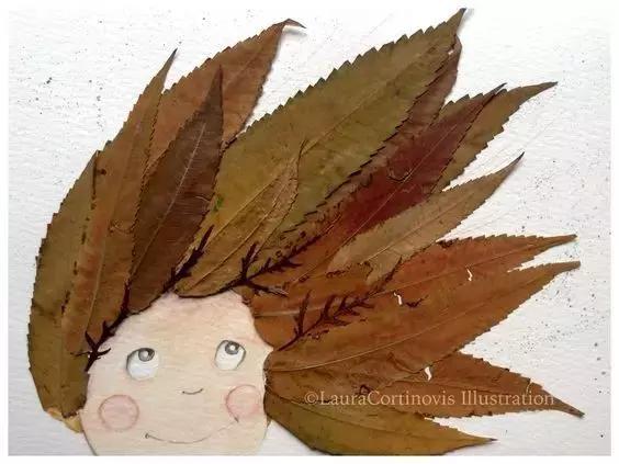 取材简单,创意十足,这样的树叶画,怎么都看不够|树叶画|树叶|绘本_新浪新闻