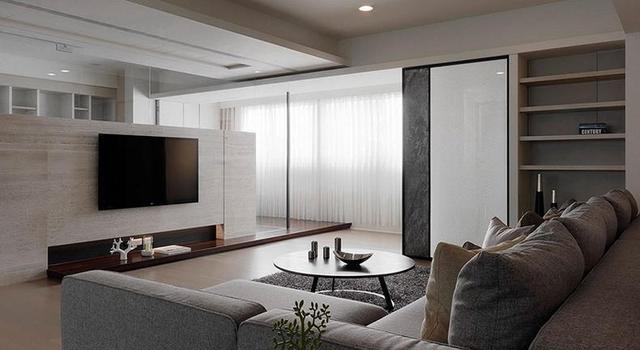 电视墙改做矮墙设计,竟是如此有创意感