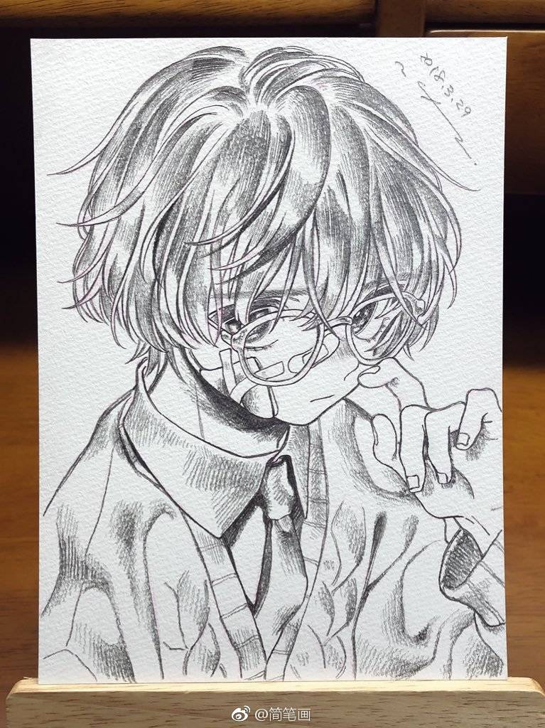 小正太铅笔画可爱的男孩纸byneguko92