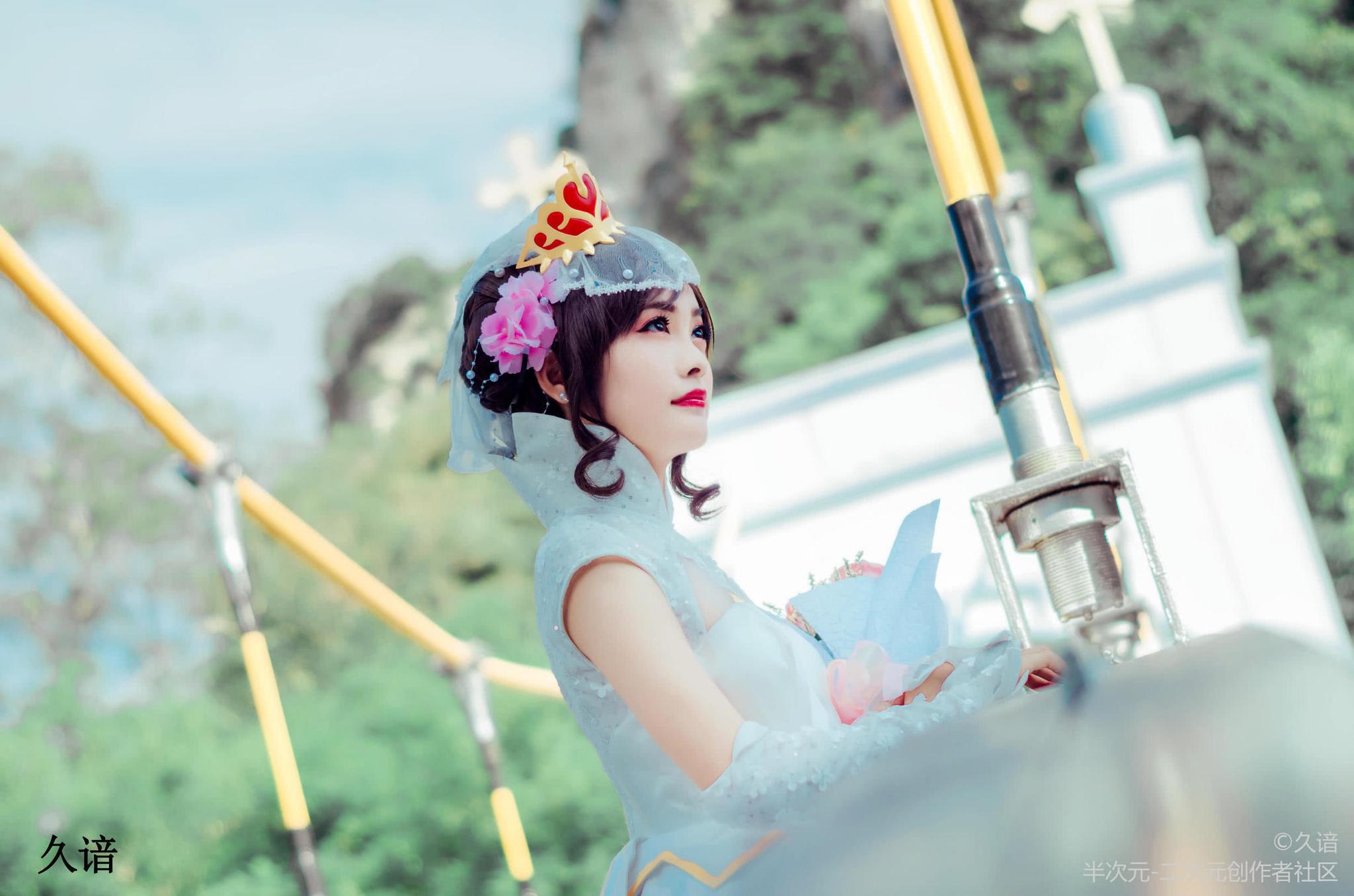 王者荣耀小乔纯白花嫁cos此刻做你最美的新娘