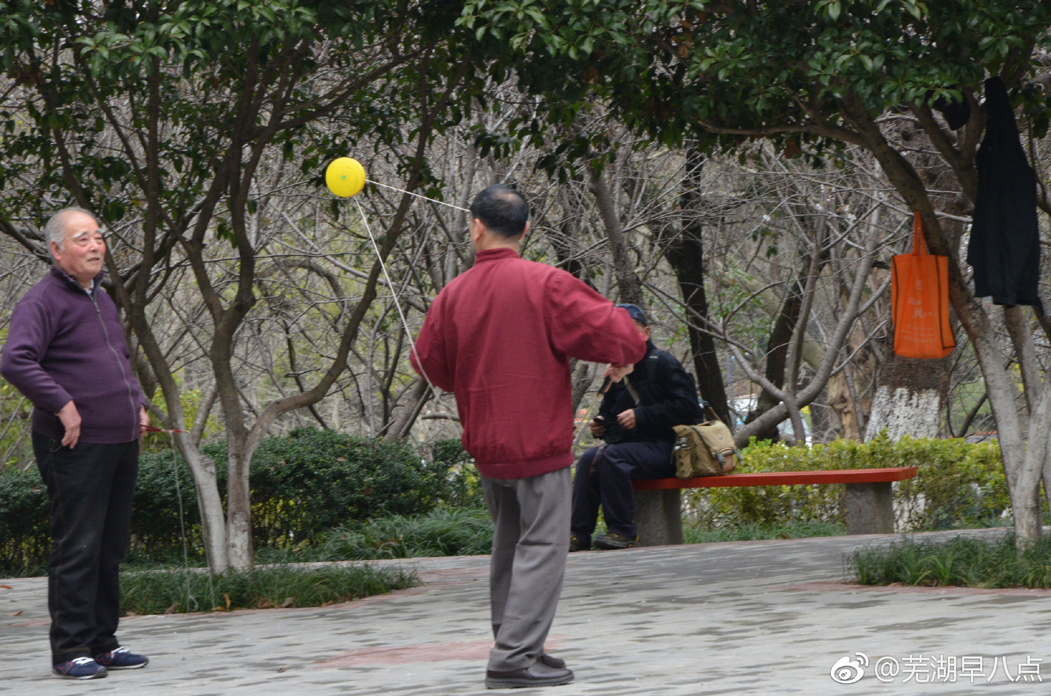 安徽芜湖赭山公园里,每天下午总能看到一群老年人在公园里尽情地抖着