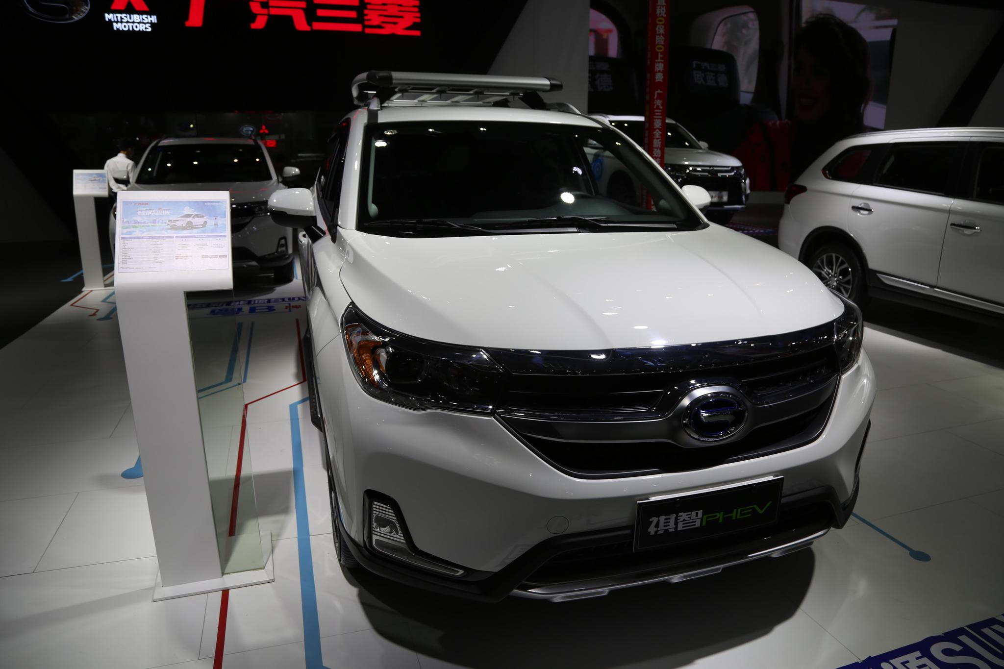 广汽三菱祺智phev,20万级别首款合资插电suv,车展实拍!