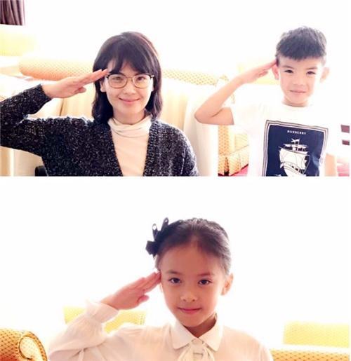女儿长得像妈妈,儿子长得像爸爸,网友:浪费了刘涛那么好的基因