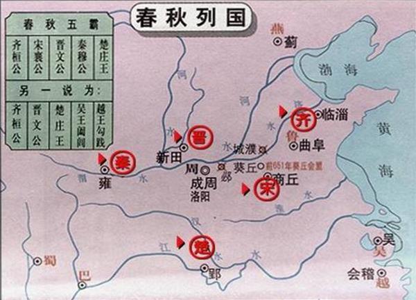 春秋初期诸侯国力前10排名,秦国勉强上榜,第一出乎意料